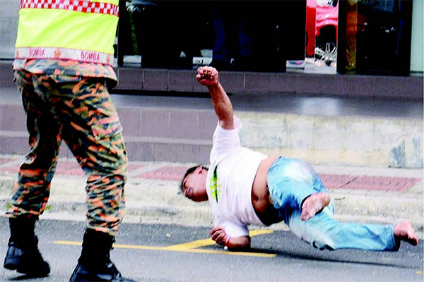 Nepali Man Falling