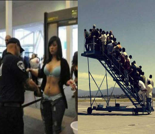 15 Insanely Funny People Spotted At The Airports Who Will Take You On A Laughter Spree! Someone Cover The Guy At No. 7