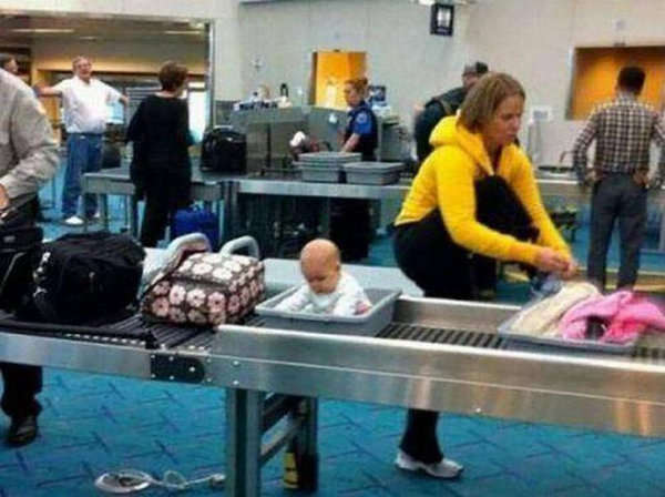 15 Insanely Funny People Spotted At The Airports Who Will Take You On A Laughter Spree! Someone Cover The Guy At No. 7