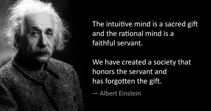 Einstein intuitive mind quote