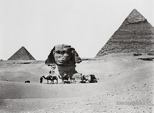 Pyramids and Sphinx Giza, Egypt 1860-1890 Photographium Historic Photo Archive