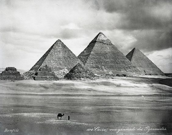 The Pyramids, photographed in 1870.