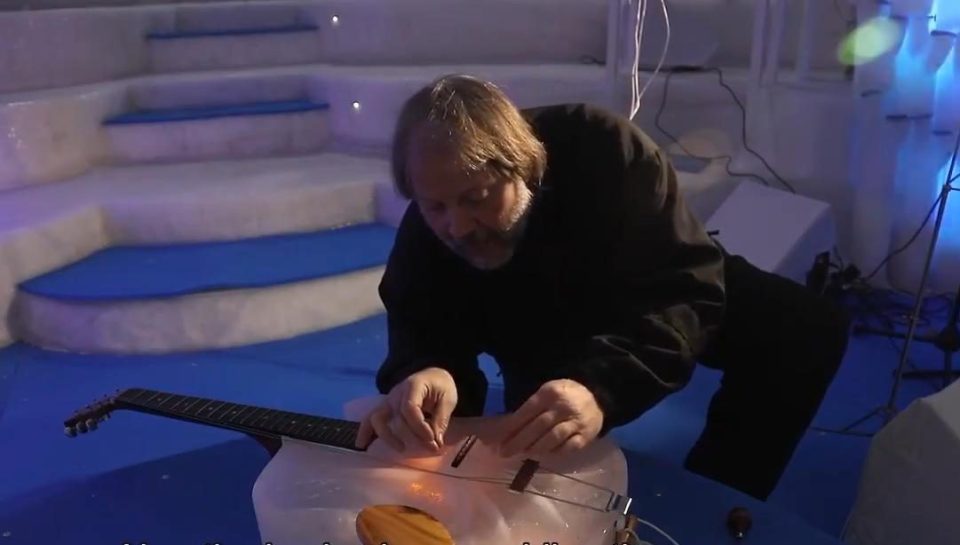 Tim said he carved his first instrument from ice 20 years ago and had a vision of what it could become