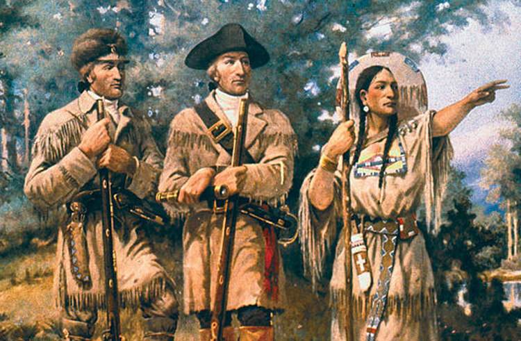 Lewis & Clark with Sacagawea