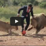 Kevin Richardson Casually Plays Soccer With Lions (Video)