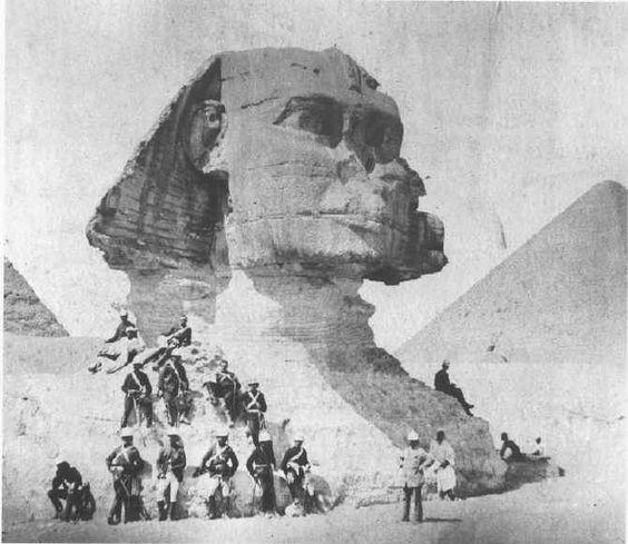 One of the oldest photos of the Great Sphinx from 1880